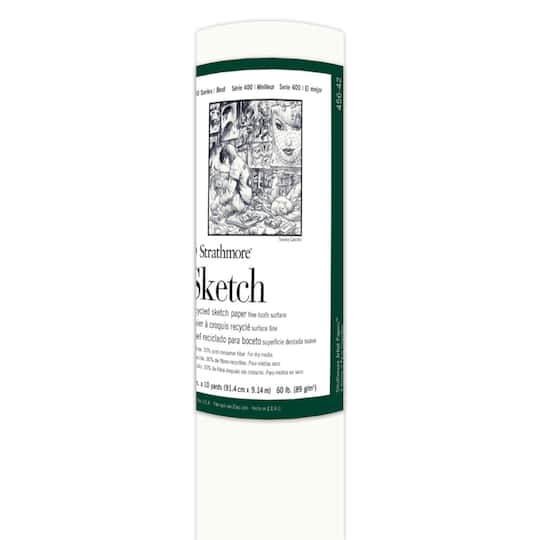 Strathmore&#xAE; 400 Series Recycled Sketch Paper Roll, 36&#x22; x 10yd.